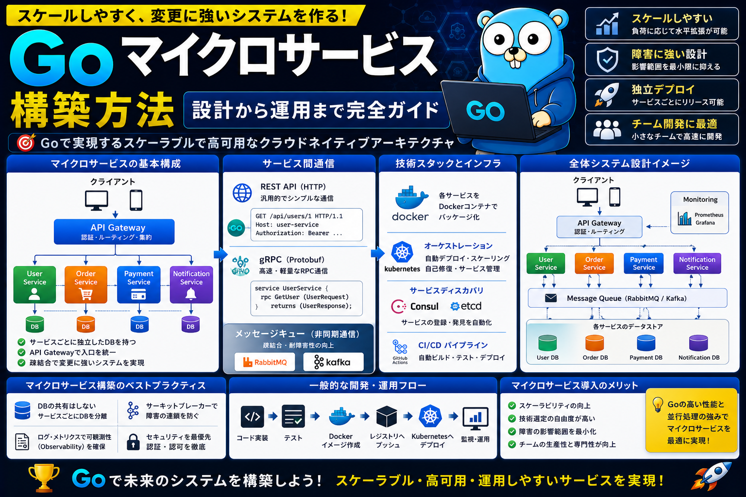 【実務向け】Goマイクロサービス構築方法｜設計から運用まで完全ガイド